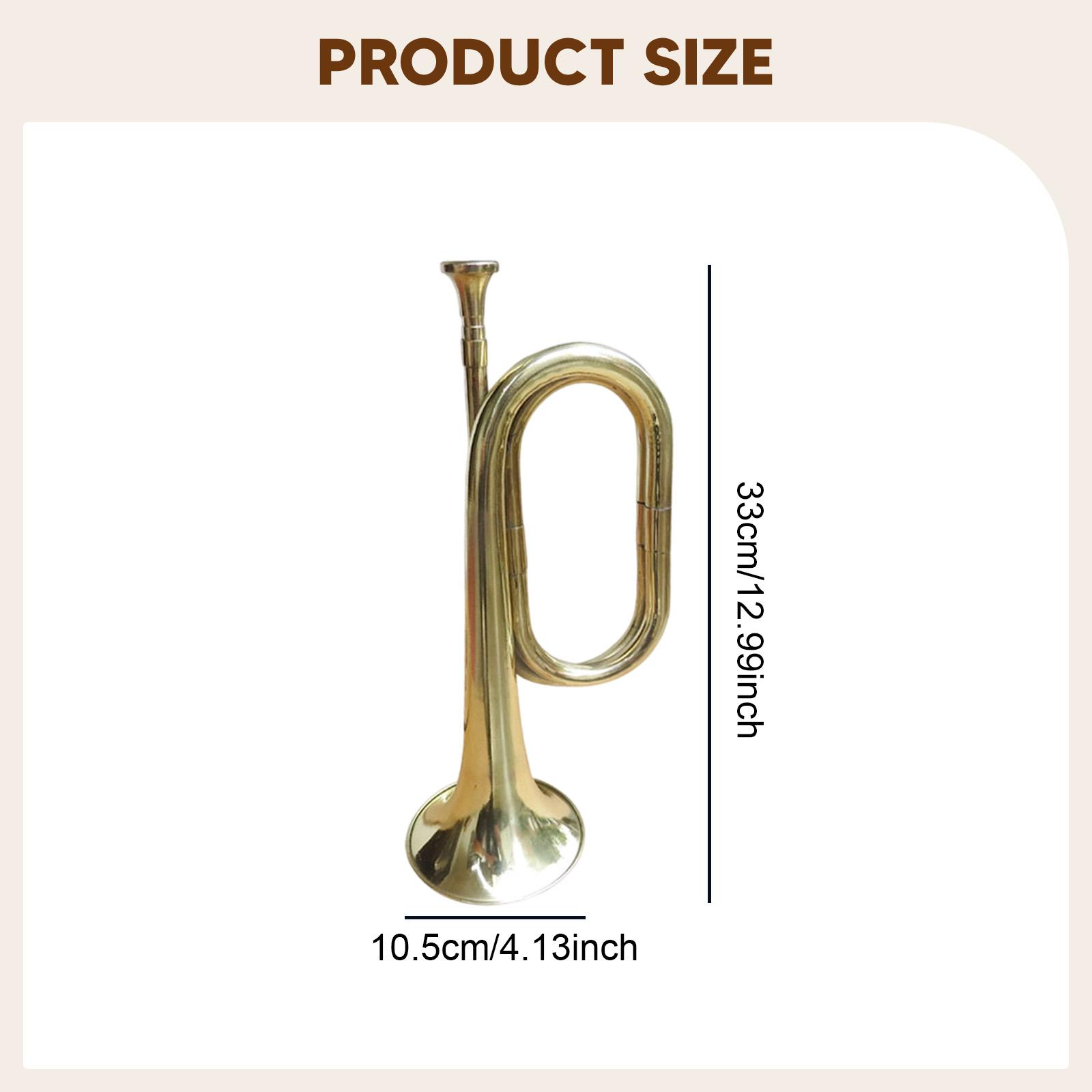 Musical Instrument Bugle - بوق موسيقي محمول بطول 13 بوصة،
