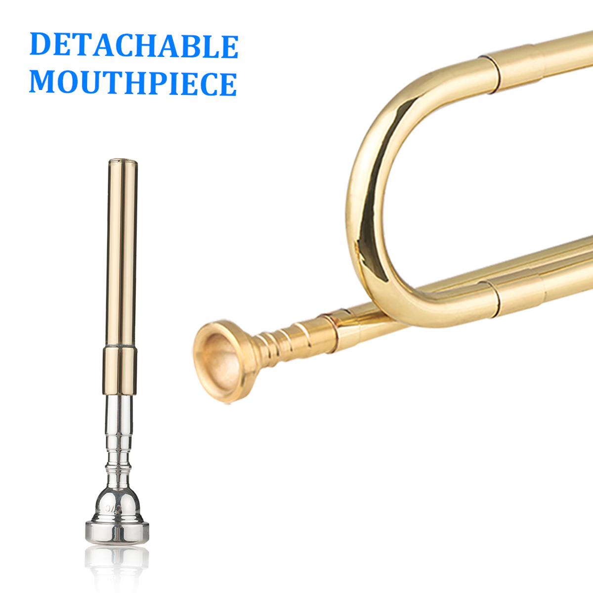 بوق نحاسي مطلي بالذهب ، بوق اس - مراجعة Musical Instrument Bugle وسعره