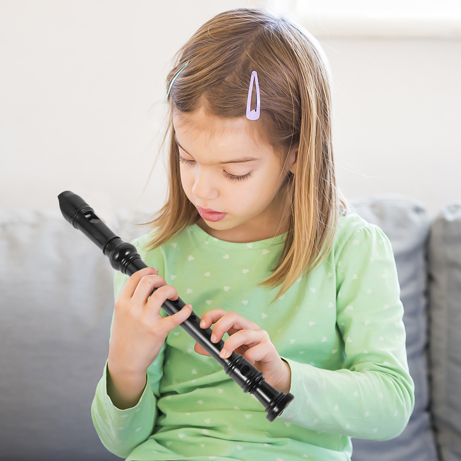آلة ريكورد سوبرانو سوداء شفافة - مراجعة Soprano Recorder Plastic وسعره